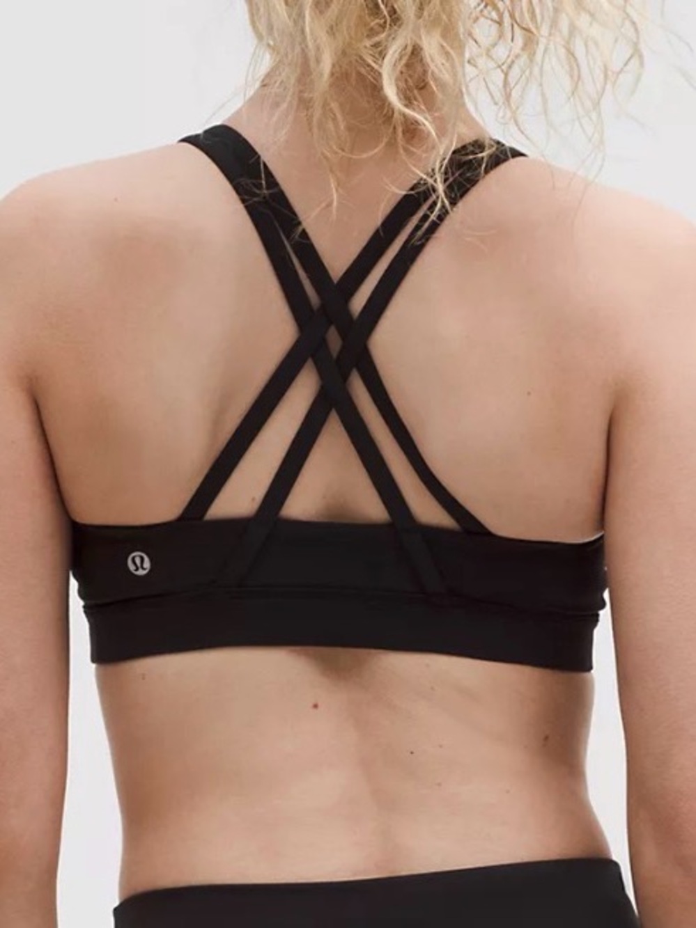 lululemon athletica Black Crisscross Strappy Sports Bra